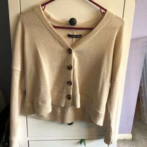 button down cropped sweater
